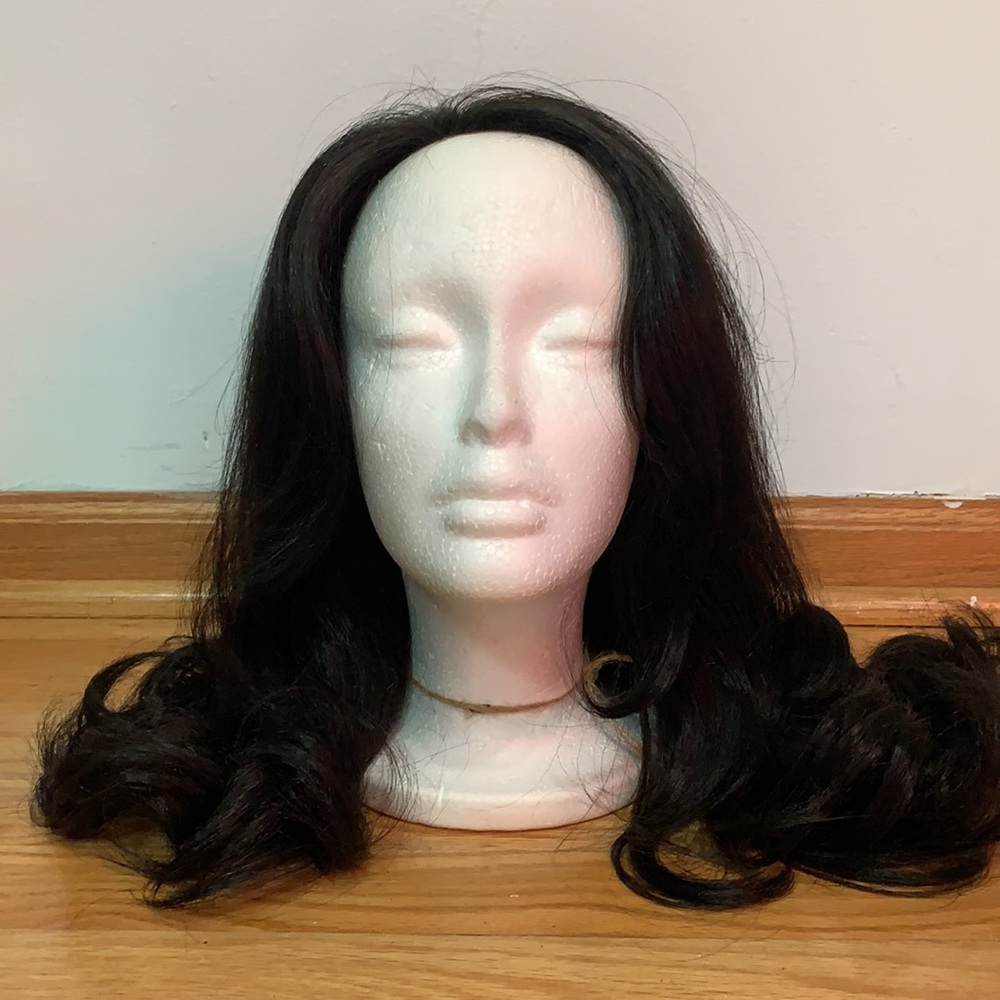 22” Black lace front wig